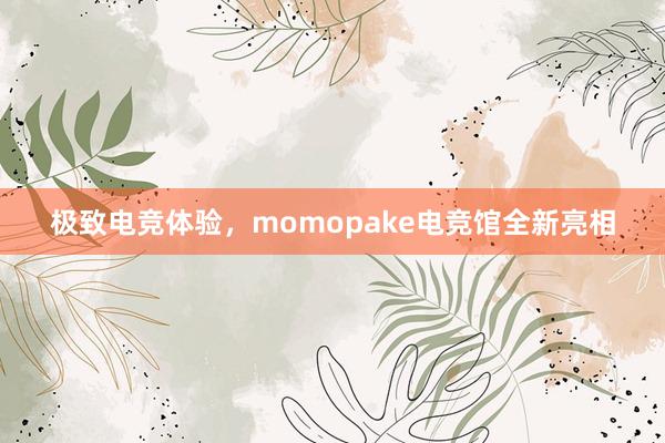 极致电竞体验，momopake电竞馆全新亮相