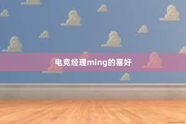 电竞经理ming的喜好